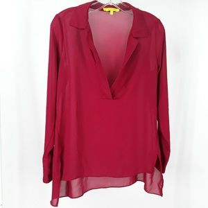 Egra Women's Long Sleeve Top Size S Burgundy